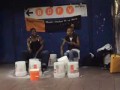 Amazing street drumer