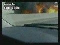Wypadek i zapalenie się ciężarówki na autostradzie