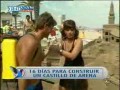 Reporterka zniszczyła zamek z piasku