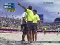 Walka podczas siatkówki plażowej