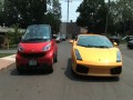 Mały samochód vs Lamborghini