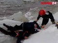 Wędkarz porwany przez krę na Sanie w Przemyślu