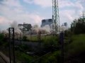 Wyburzanie komina elektrowni Chorzów