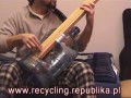 Gitara basowa z recyklingu