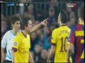 Red card for robin van Persie Vs Barcelona