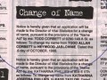 Change of name