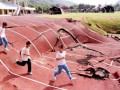 Sport runner race earth quake