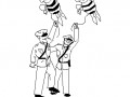 Policjanci z majami