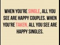 Happy single happy couple
