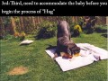 How to hug a baby...