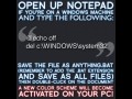 Open up notepad