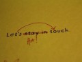 Lets stay in touch