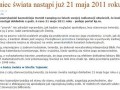 Koniec świata już 21 maja 2011