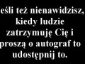 Jeśli też nienawidzisz dawać autografów