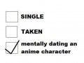 Mentally dating an anime character