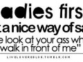 Ladies first