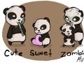 Panda cute sweet zombie