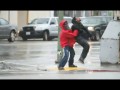 Break Dance by very talent dancers in the rain