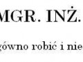 Mgr inż