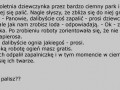 Idzie ośmioletnia dziewczynka przez ciemny park