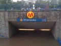 Metro Wilanowska po deszczu