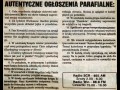 Autentyczne ogłoszenia parafialne