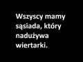 Sąsiak z wiertarką