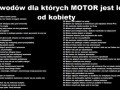 56 powodów dla których motor jest lepszy od kobiety