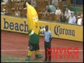 Zawstydzona bananowa maskotka