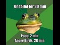 In toilet for 30 min