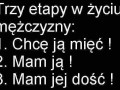 Trzy etapy w życiu mężczyzny