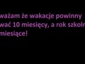 Rok szkolny a wakacje