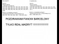 Pozdrawiam fanów Barcelony
