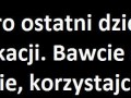 Jutro ostatni dzień wakacji!