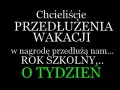 Rok szkolny dłuższy o tydzień