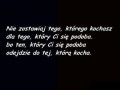Nie zostawiaj tego, którego kochasz - Dobra rada