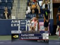Tenis - Migawki z meczu Radwańskiej
