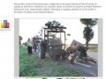 Motocyklista złamał traktor