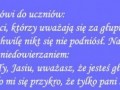 Nauczycielka mówi do uczniów...