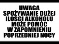 Duża ilość alkoholu