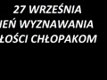 27 września, dzień wyznawania miłości chłopakom