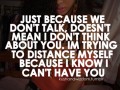 We do not talk