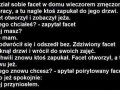 Facet w domu wieczorem...