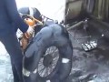 Pojazd śniegowy na bazie piły motorowej
