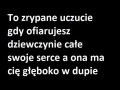 To zrypane uczucie...