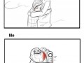 Normal happy people