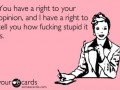 U have right