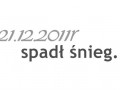 21.12.2011 - spadł śnieg!