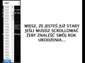 Jesteś już stary...