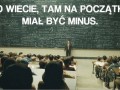 Tam na początku miał być minus
